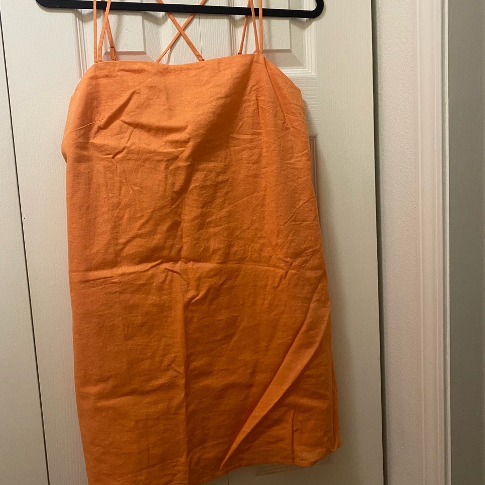 H&M orange mini dress
